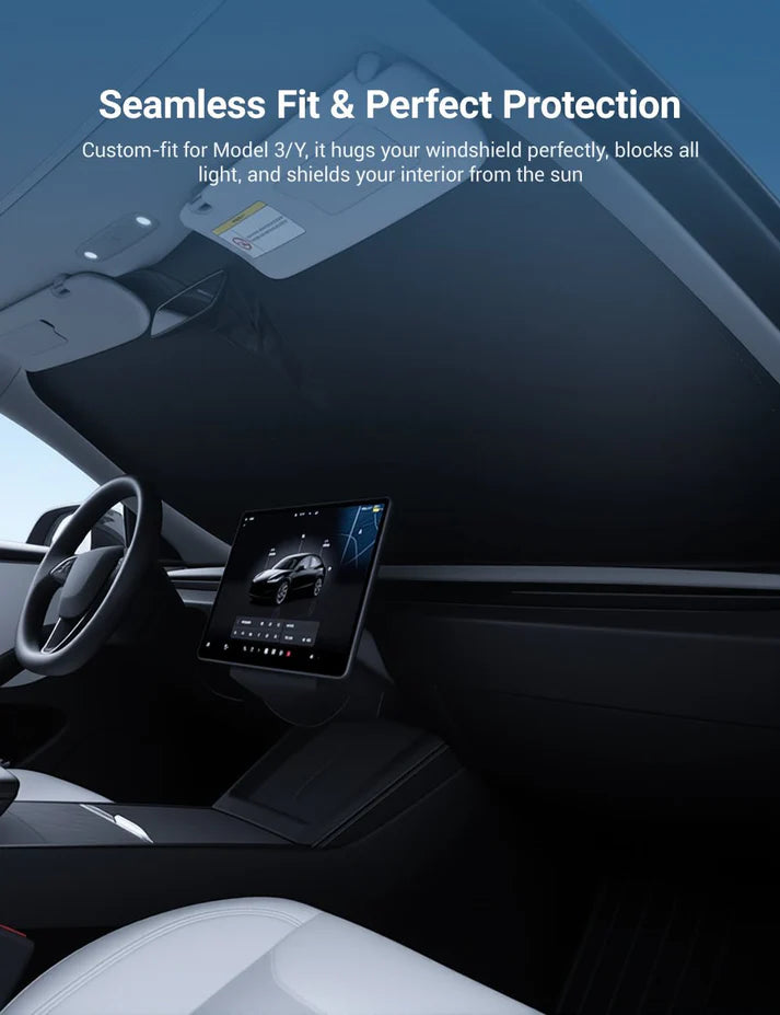 Front Windshield Sunshade for Model 3 / Model Y