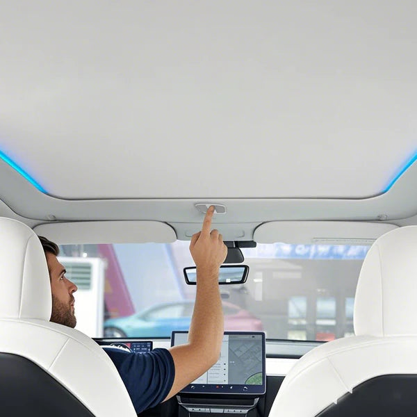 2026 Smart Voice-Controlled Starry Sunshade for Tesla Model Y / Y Juniper/ YL | Enjoy the Rolls-Royce Starry Sky