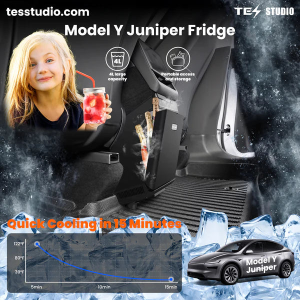 2026 4L Center Console Freezer For Tesla Model Y Juniper (2025.3+) Refrigerator