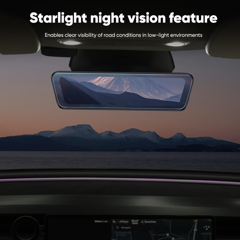 Tesstudio Tesla Model 3 Highland Streaming Rearview Mirror with Night Vision Tesla Accessories Model 3 Highland Tesstudio?