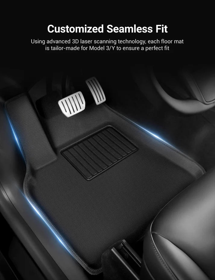 All Weather 3D Floor Mats for Tesla Model Y & Model 3 Highland