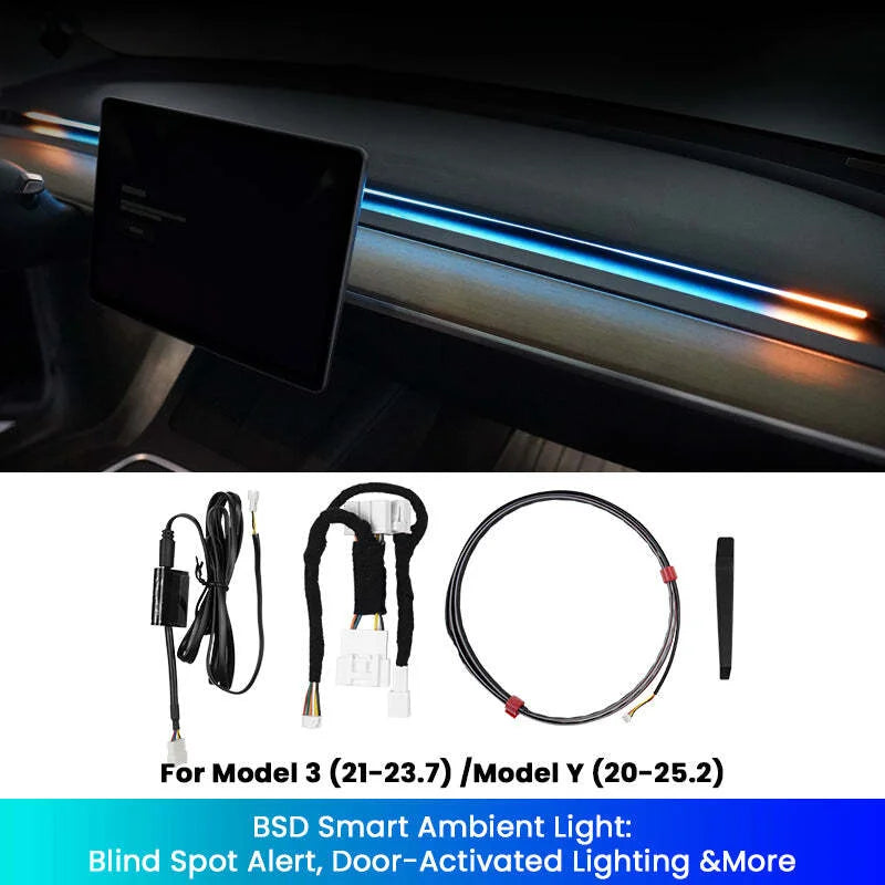 BSD Blind Spot Monitor Ambient Light System For Tesla Model 3/Y • 3 High / Y Juniper