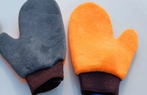 くまの手コーラルフリースお掃除手袋（2枚組）｜傷つけない｜毛羽立たない｜3色