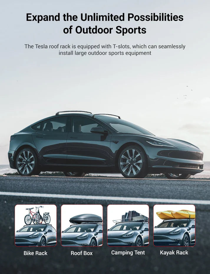 Tesla Model 3 Highland / Model Y ルーフラック（2本セット）