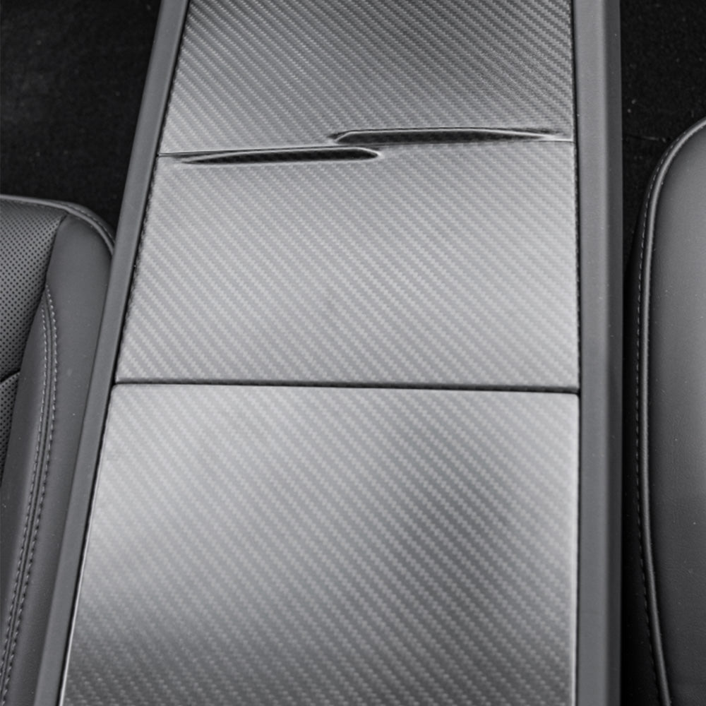 モデル3 2024+ & モデルY 2025+用 第2世代カーボンファイバー製センターコンソールオーバーレイ