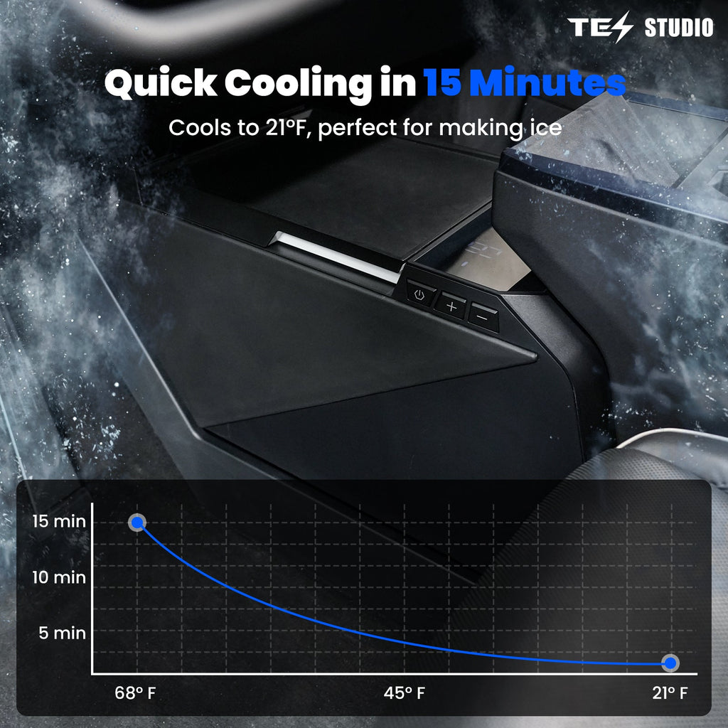 Tesla Cybertruck Cooler Cybertruck Fridge 18L Center Console Floor Refrigerator Tesstudio?