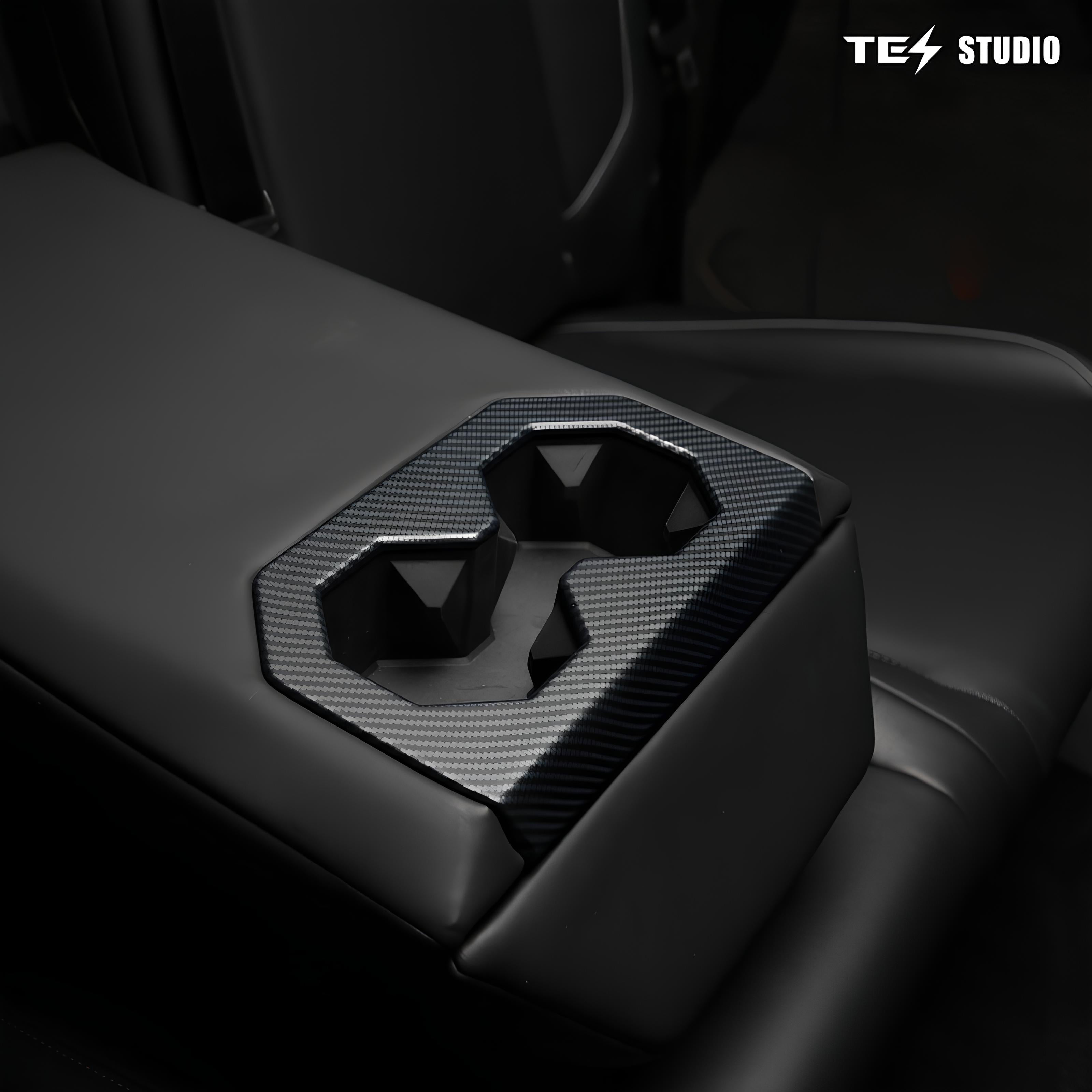 Tesla Cybertruck Interior Accessories Rear Seat Cup Holder Frame Trim Cover Tesstudio? 