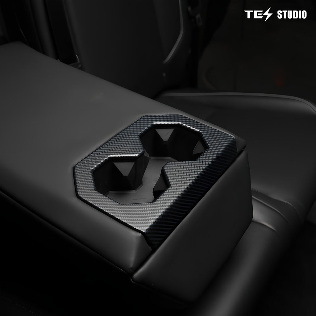 Tesla Cybertruck Interior Accessories Rear Seat Cup Holder Frame Trim Cover Tesstudio? 