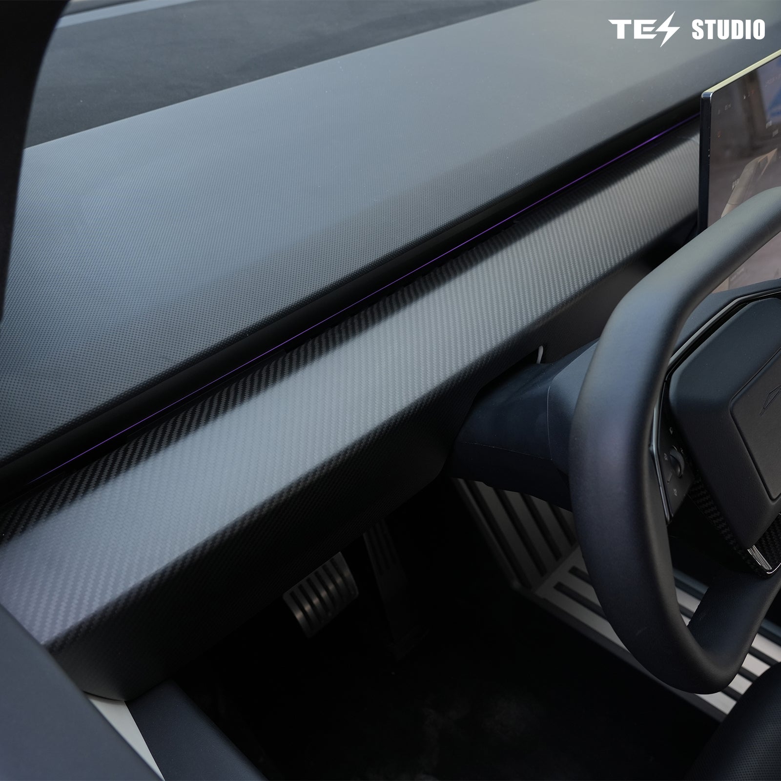 Tesla Accessories Real Carbon Fiber Cybertruck Dashboard Cover Panel Protection Cybertruck Interior Accessories Tesstudio?