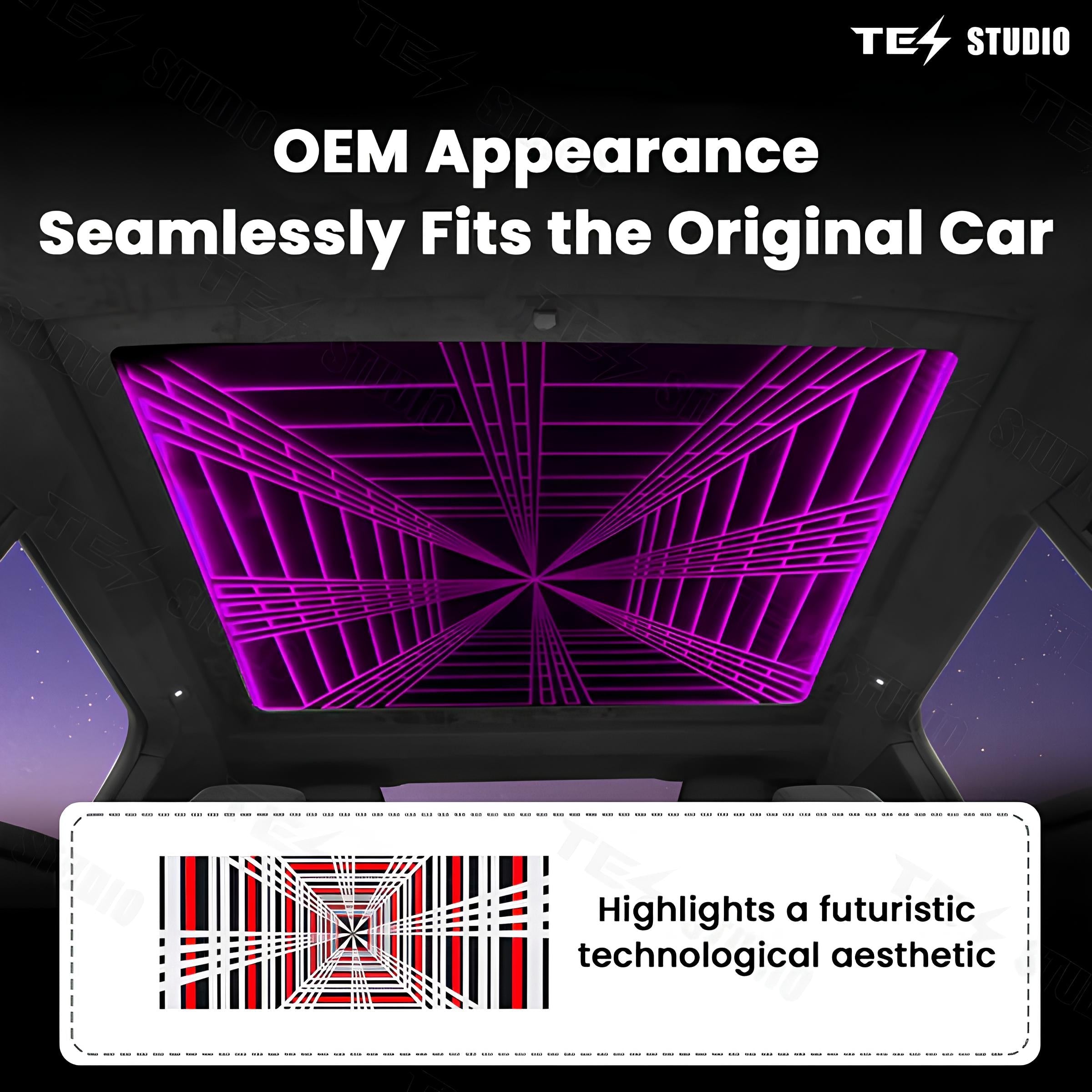 Starlight Dome with Colorful Roof Ambient Lighting for Cybertruck