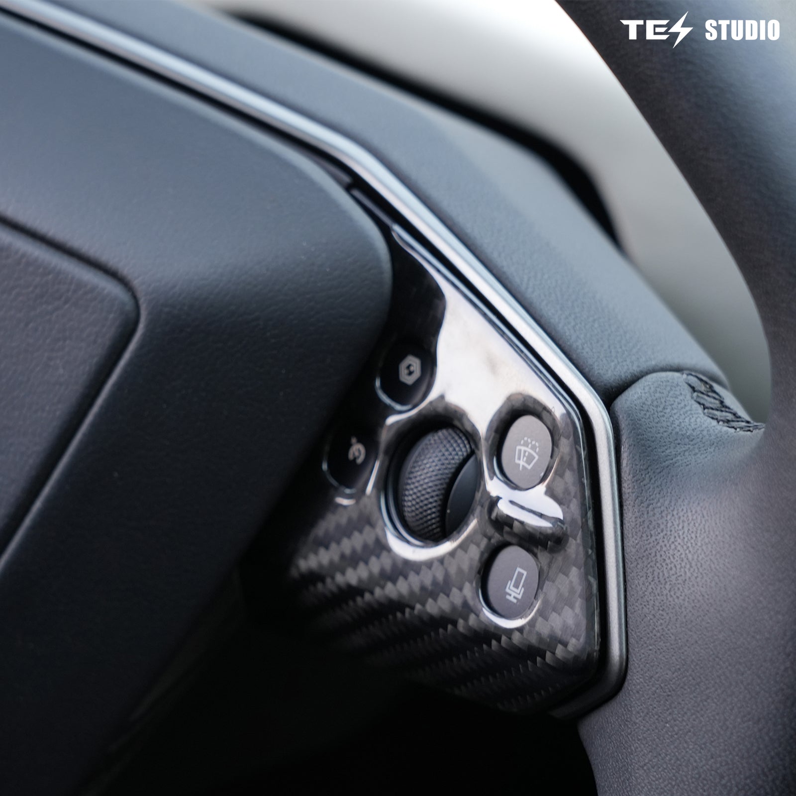 Tesla Accessories Cybertruck Carbon Fiber Steering Wheel Cover Cybertruck Interior Accessories Tesstudio?