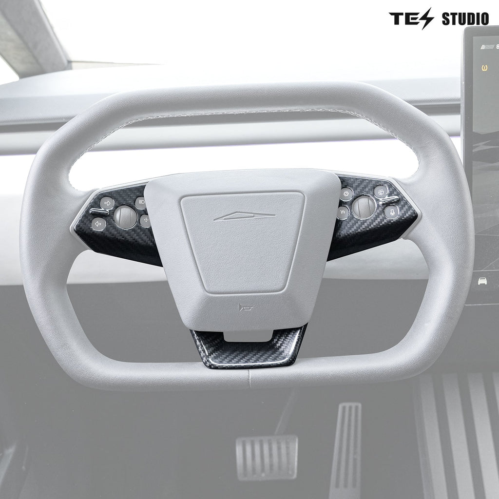 Tesla Accessories Cybertruck Carbon Fiber Steering Wheel Cover Cybertruck Interior Accessories Tesstudio?