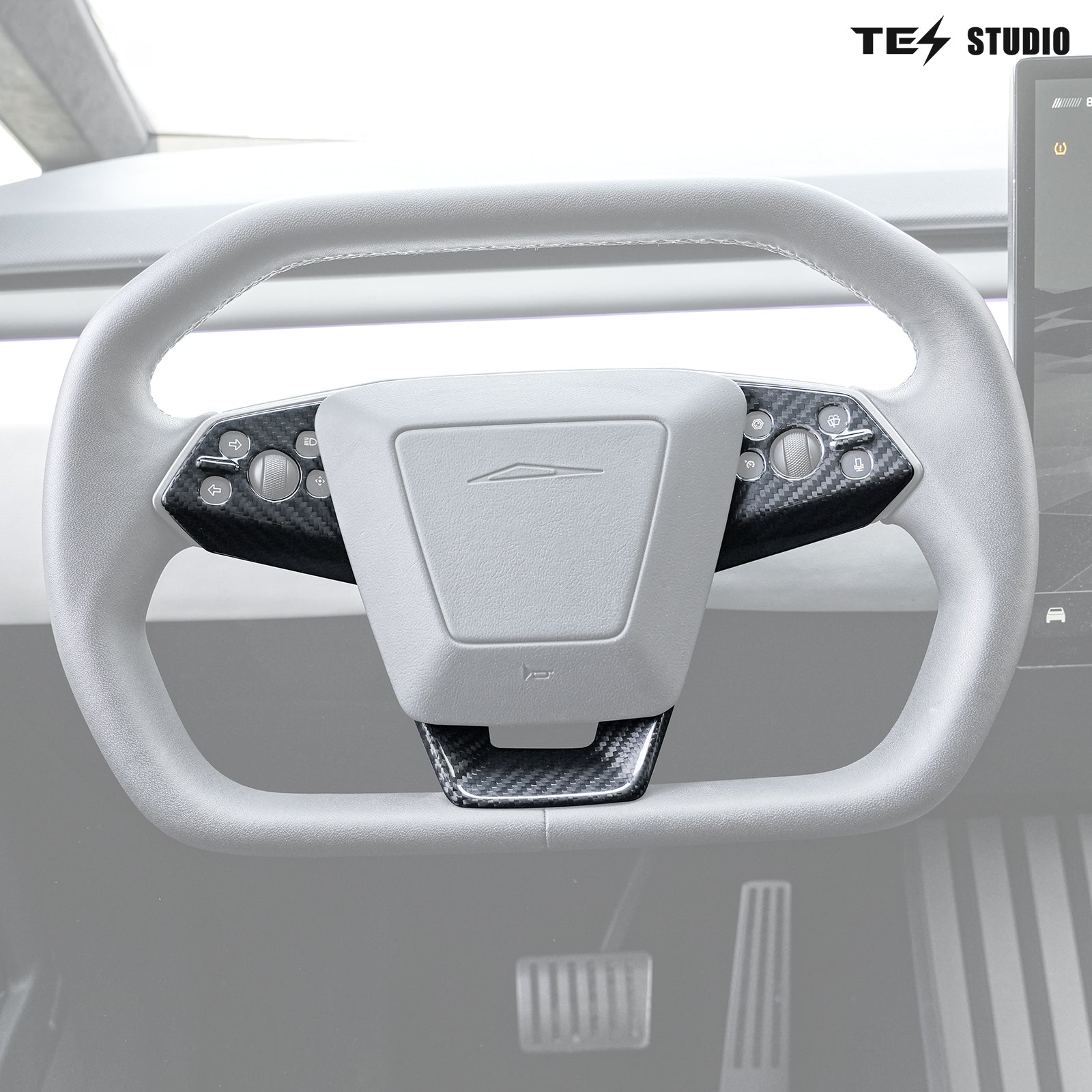 Tesla Accessories Cybertruck Carbon Fiber Steering Wheel Cover Cybertruck Interior Accessories Tesstudio?