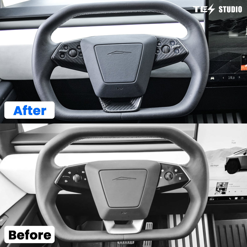 Tesla Accessories Cybertruck Carbon Fiber Steering Wheel Cover Cybertruck Interior Accessories Tesstudio?