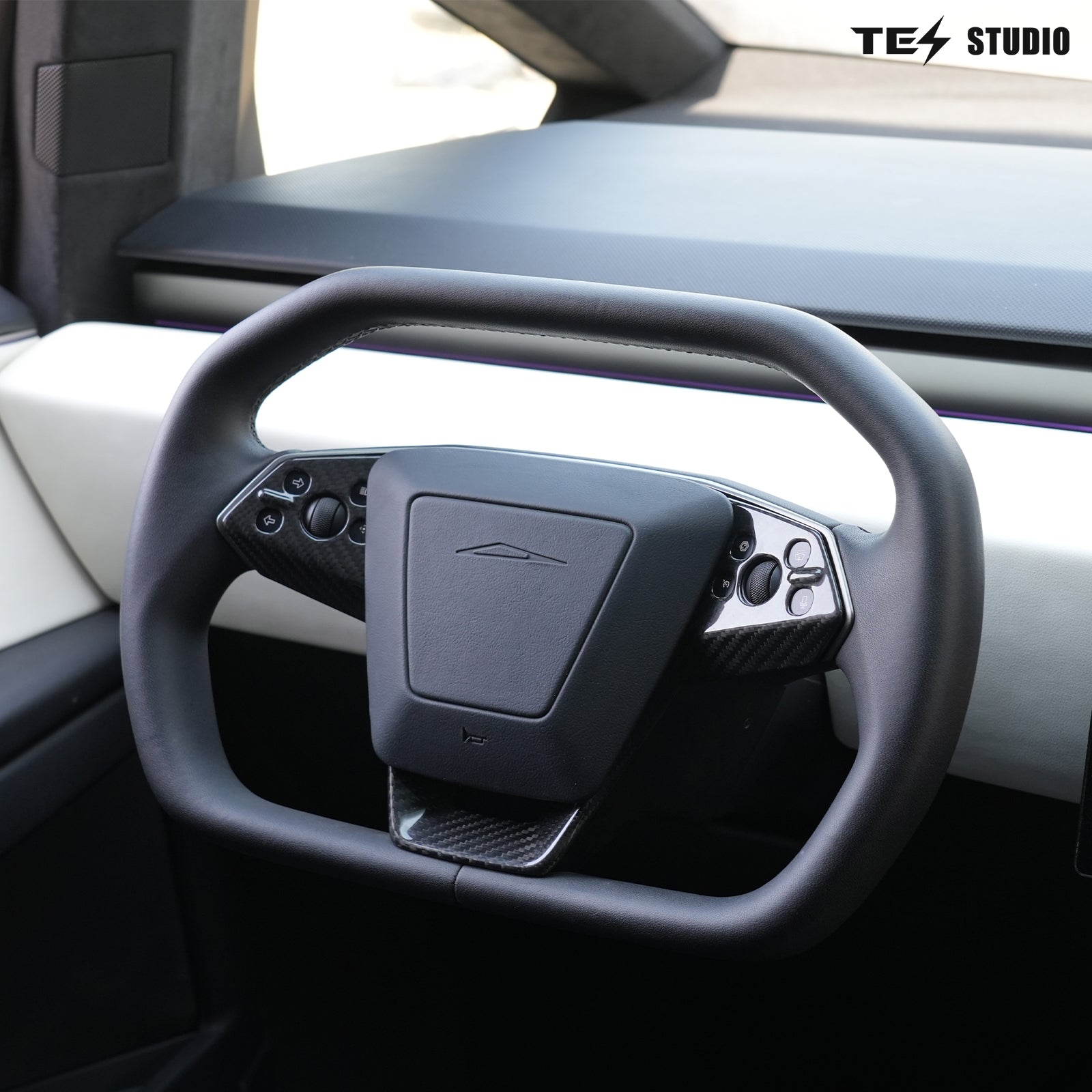Tesla Accessories Cybertruck Carbon Fiber Steering Wheel Cover Cybertruck Interior Accessories Tesstudio?