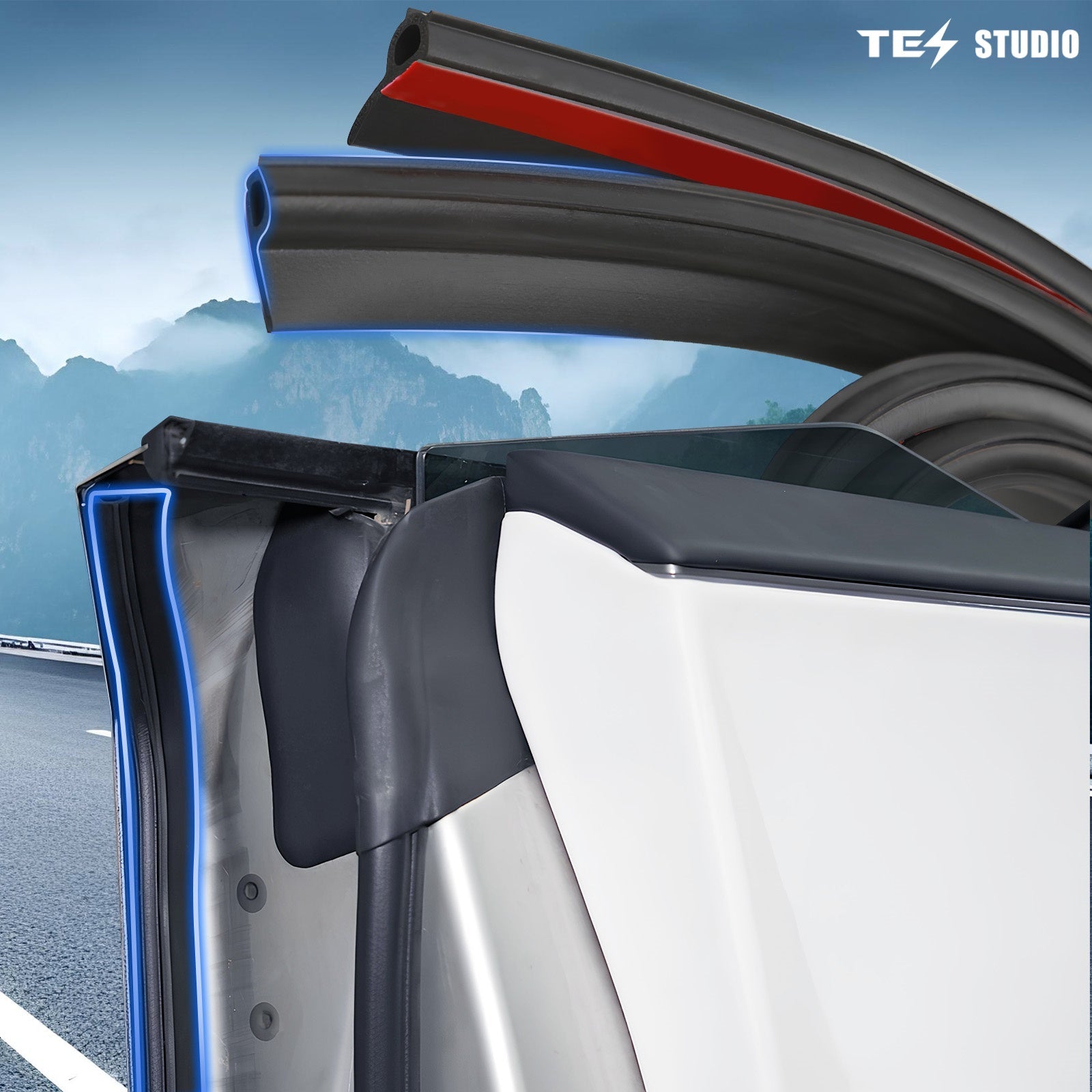 Cybertruck Car Door Seal Kit Soundproof Wind Noise Reduction Tesstudio?