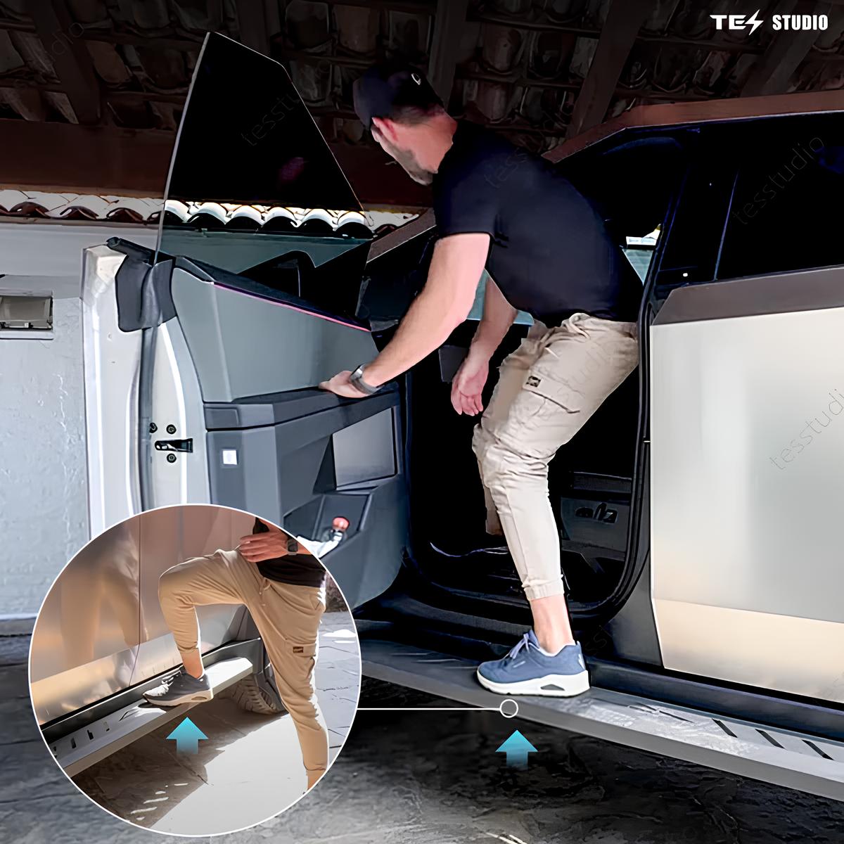 Tesla Cybertruck Running Boards Side Steps Cybertruck Nerf Bars Cybertruck Exterior Brackets Tesla Accessories Tesstudio?