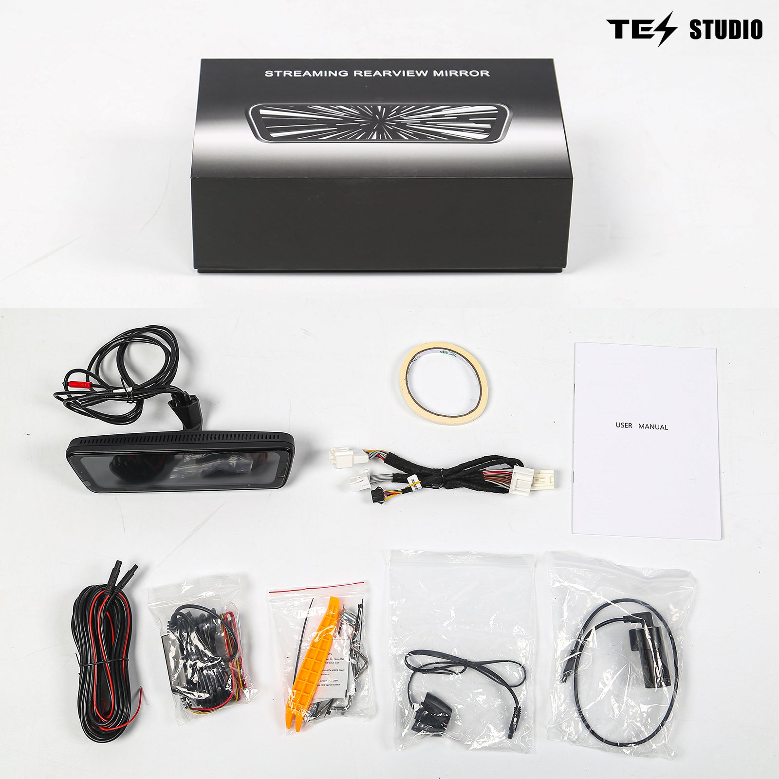 Tesla Cybertruck Streaming Rearview Mirror S8 Plus Front And Rear Dual Recording Digital APP Version Tesstudio?