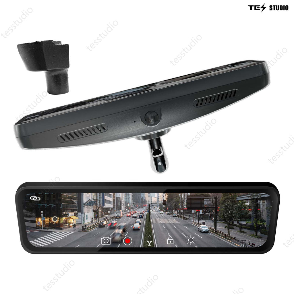 Cybertruck S92 Streaming Rearview Mirror Recorder 1080P HD DVR Dual Way Video Optical  Fiber Transmission Signal Tesstudio?