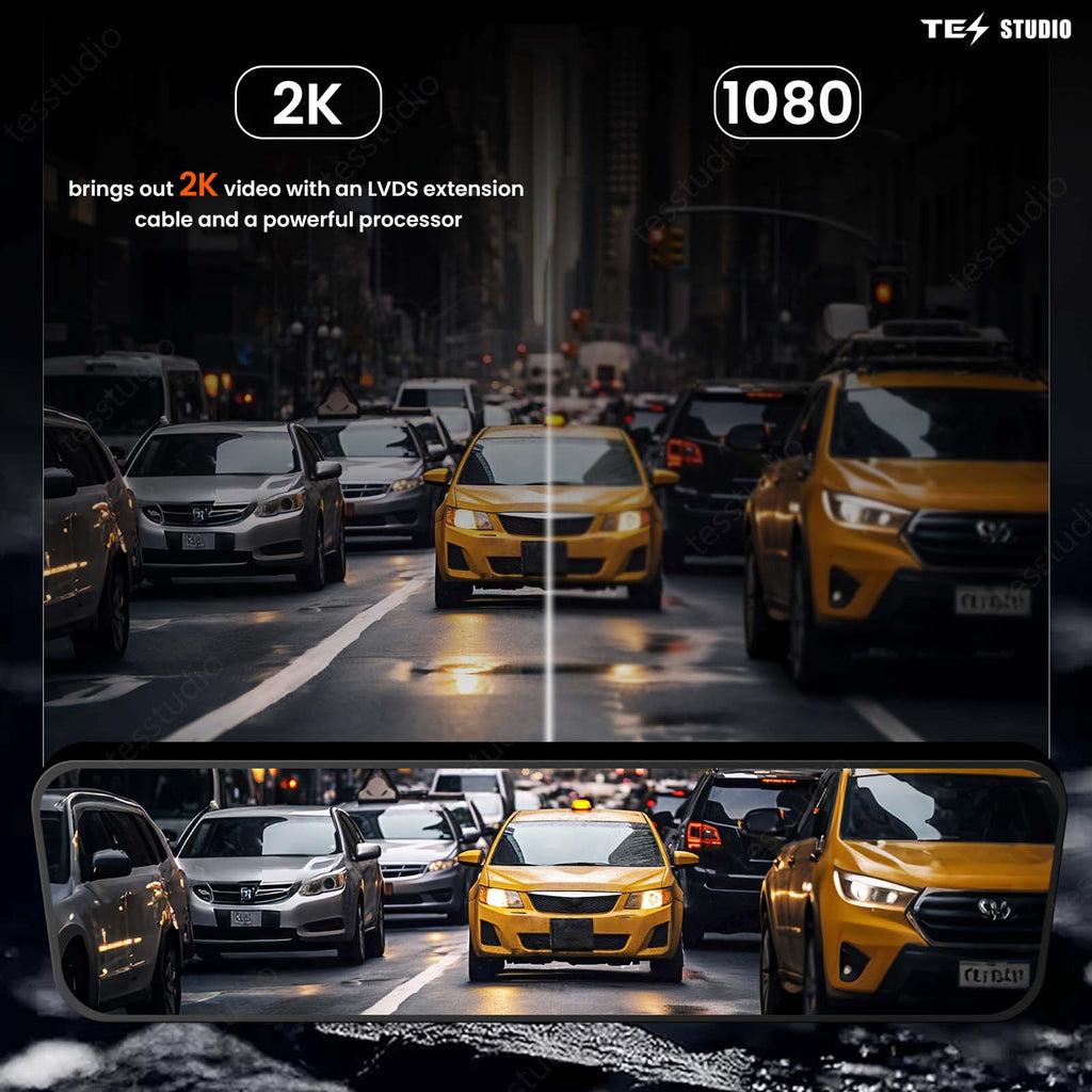 Cybertruck S92 Streaming Rearview Mirror Recorder 1080P HD DVR Dual Way Video Optical  Fiber Transmission Signal Tesstudio?