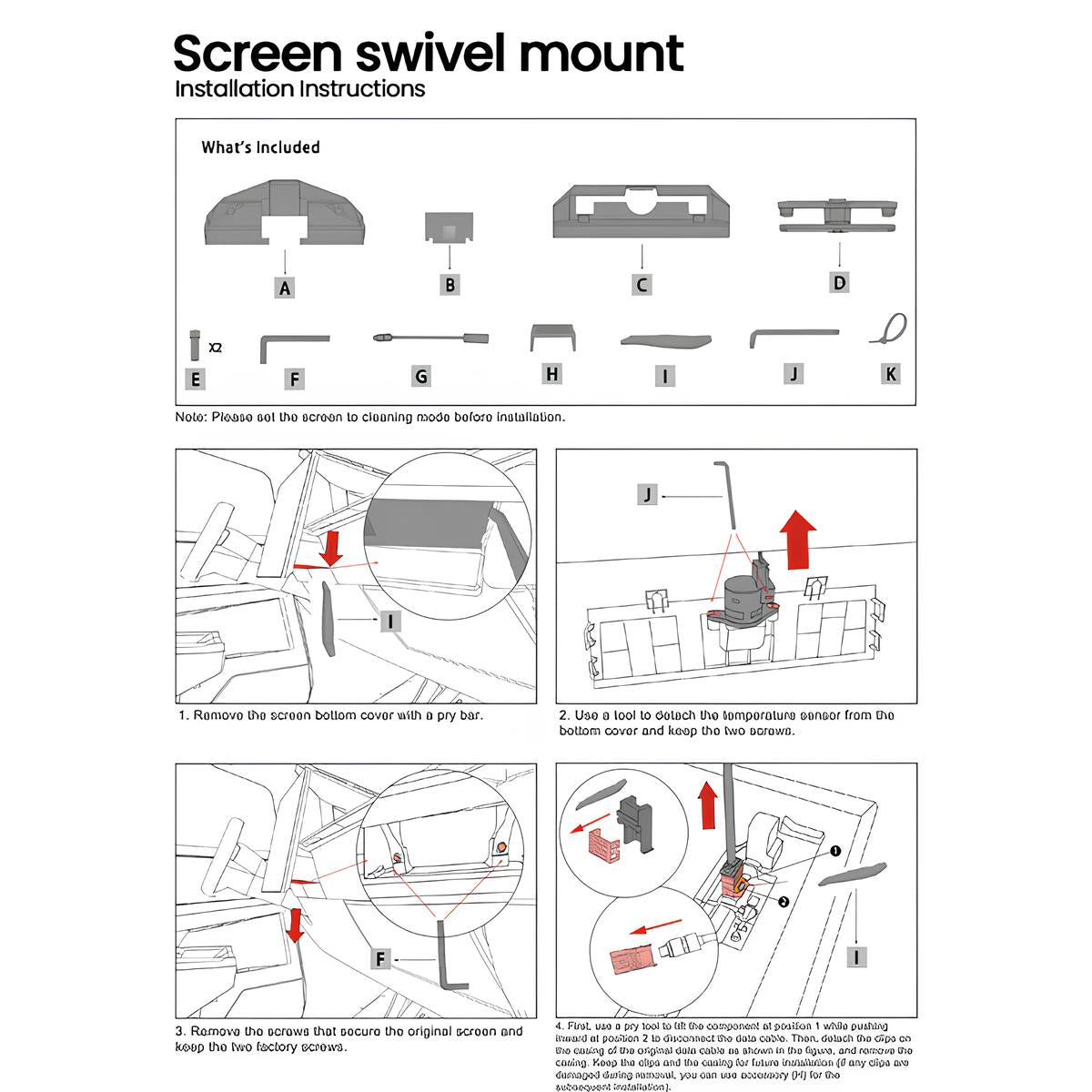 Swivel Mount Kit Screen Rotating Holder For Cybertruck Tesstudio?