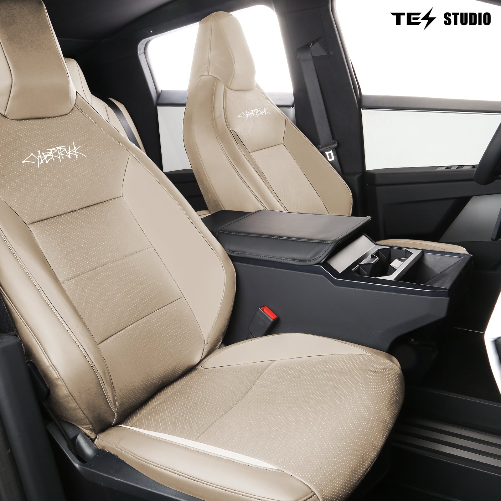Cybertruck Seat Covers NAPPA Leather Full Coverage Seat Protector Tesstudio?