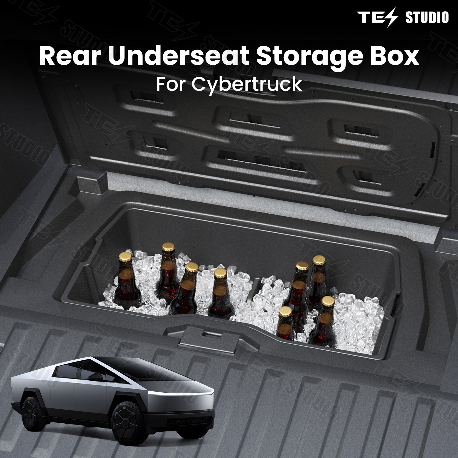 Cybertruck Rear Underseat Storage Tool Box Under Trunk Floor Mat 
Dividers Transport Organizer Cargo Organizational System Tesstudio?