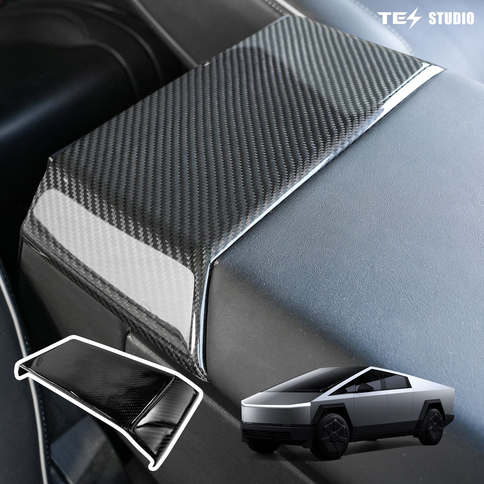 Tesla Cybertruck Accessories Cybertruck Real Carbon Fiber Backseat Top Ven Cover Tesstudio?