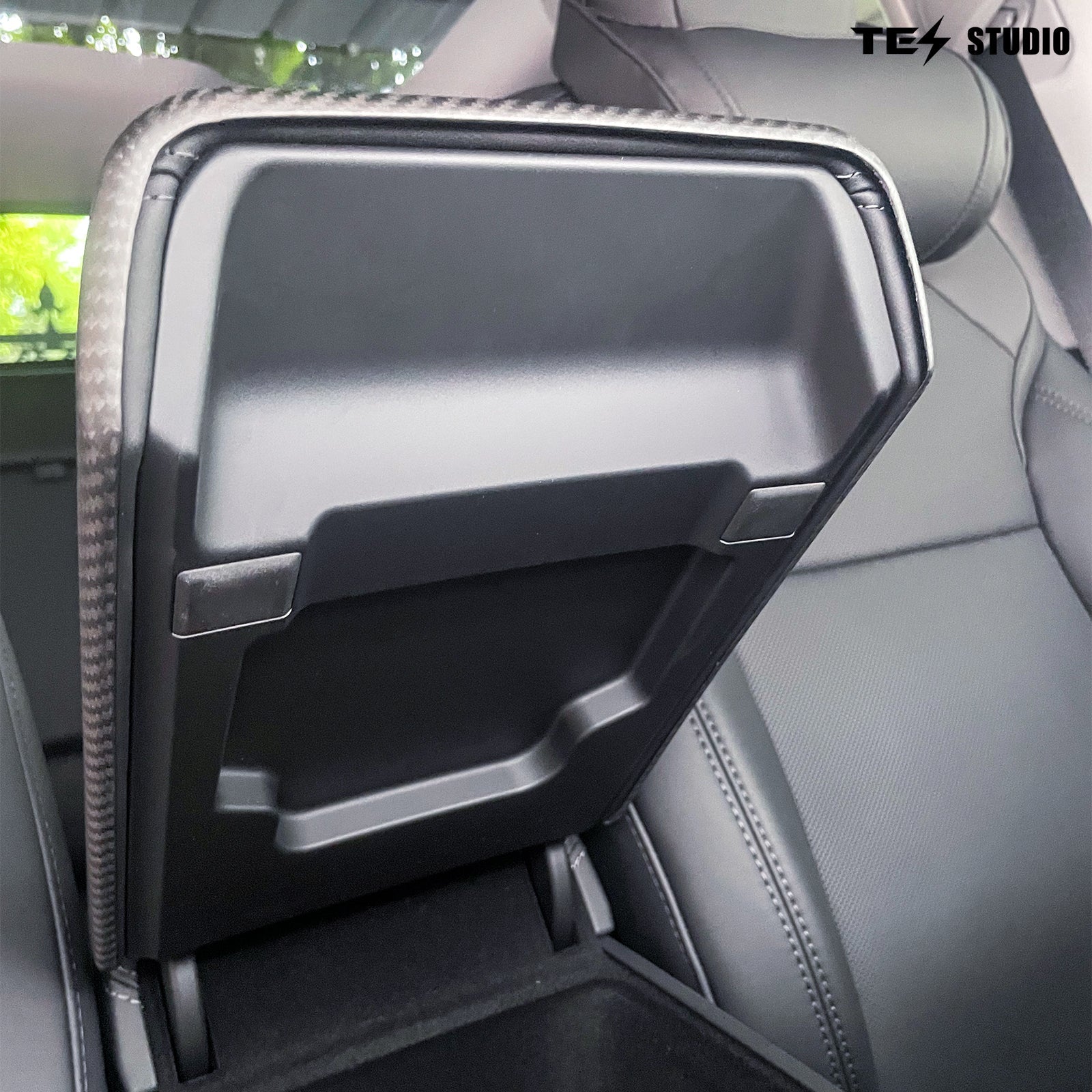 2026 Real Carbon Fiber Center Console Armrest Cover Trim For Tesla Model 3 /3 Highland Model Y/Y Juniper