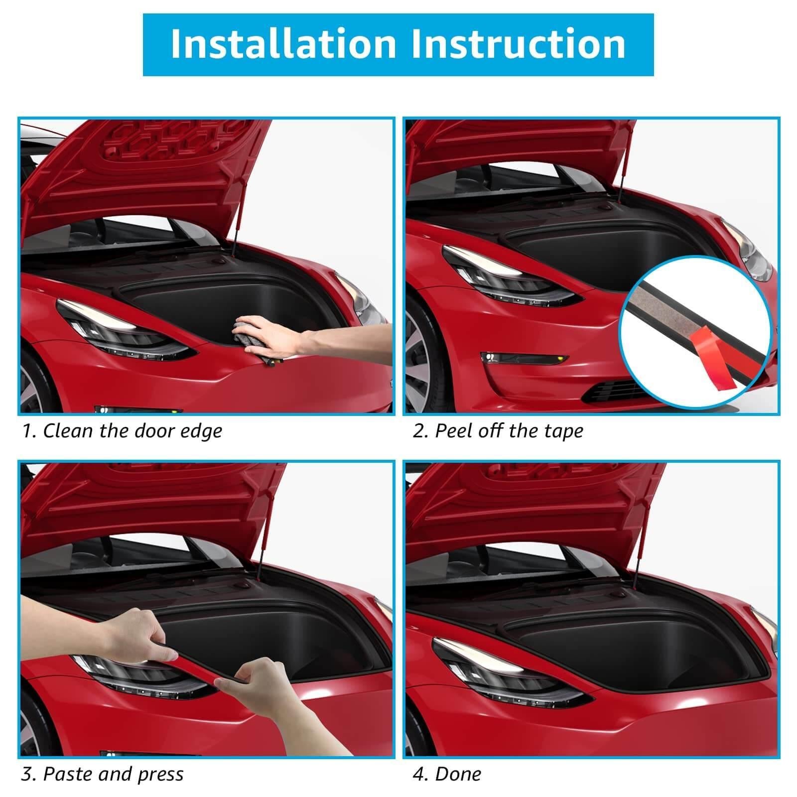 Car Door Seal Kit Soundproof Rubber For Tesla Model 3/3 Highland /Y/Y Juniper/standard Accessories
