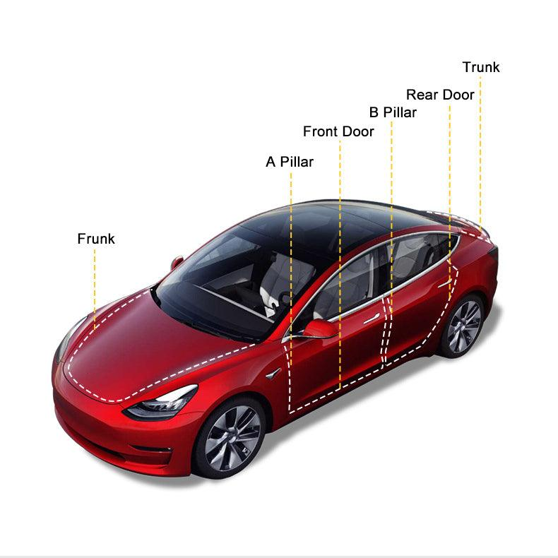 Car Door Seal Kit Soundproof Rubber For Tesla Model 3/3 Highland /Y/Y Juniper/standard Accessories