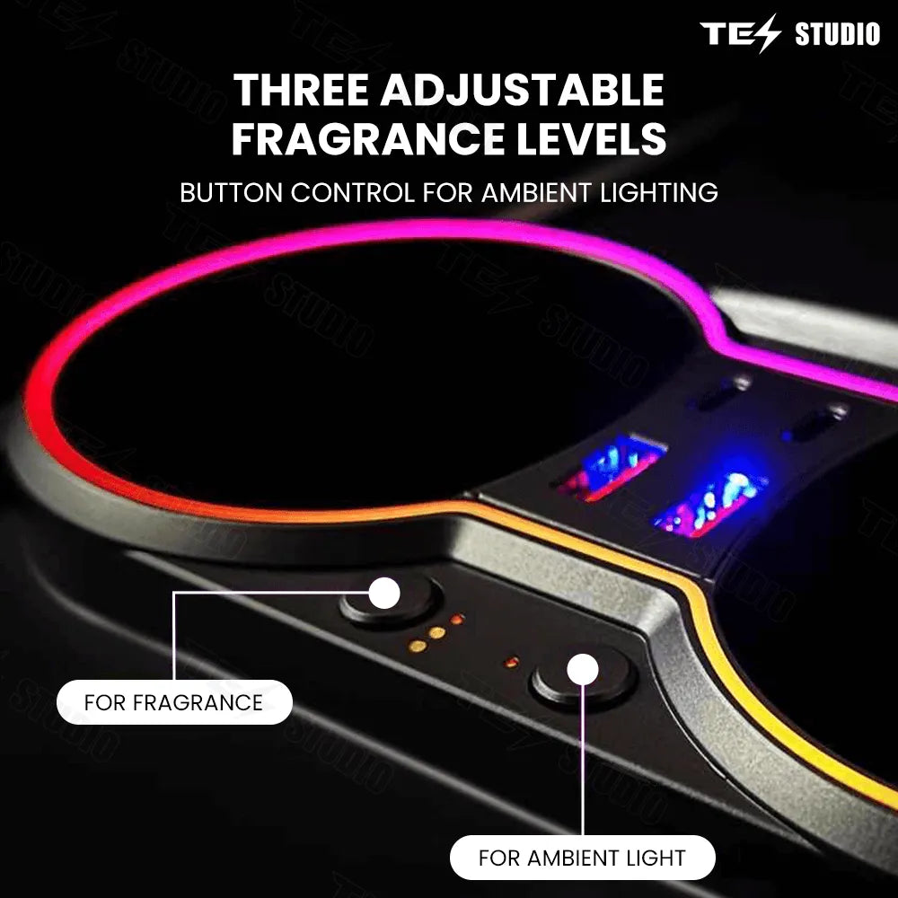 Tesstudio Test Accessories Console Cup Holder Expansion Dock Aromatherapy with Lighting for Model 3/Y£¨21-23£©