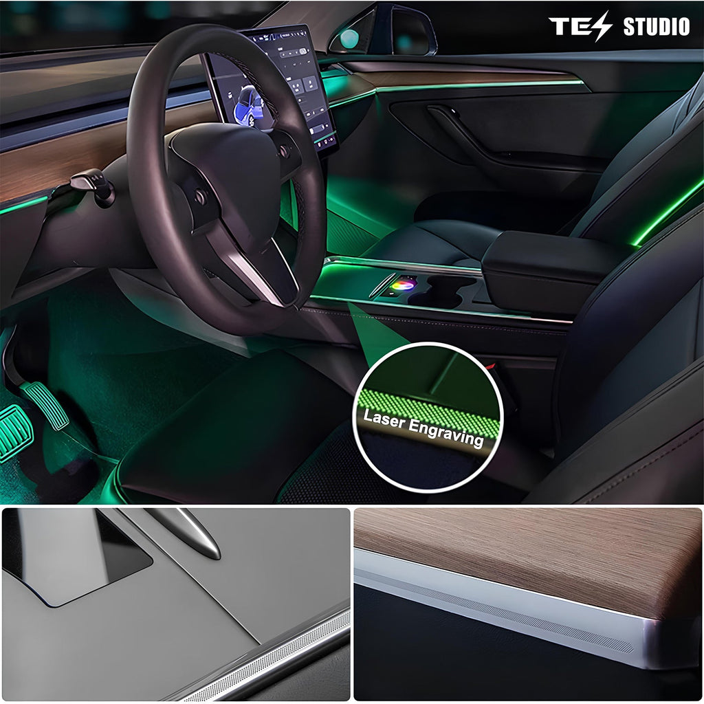 Tesla Model 3/Y Laser Carving Ambient Lighting Upgrade Kit Tesstudio (2021+)