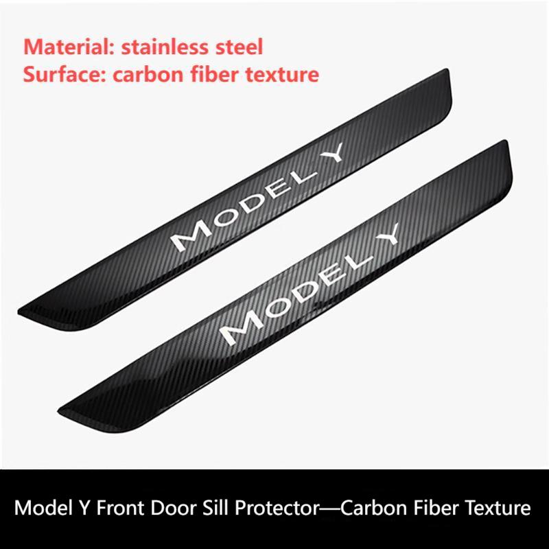 2025 2026 Car Stainless Steel Door Sill Kick Plates For Tesla Model 3/Y/ Y Juniper