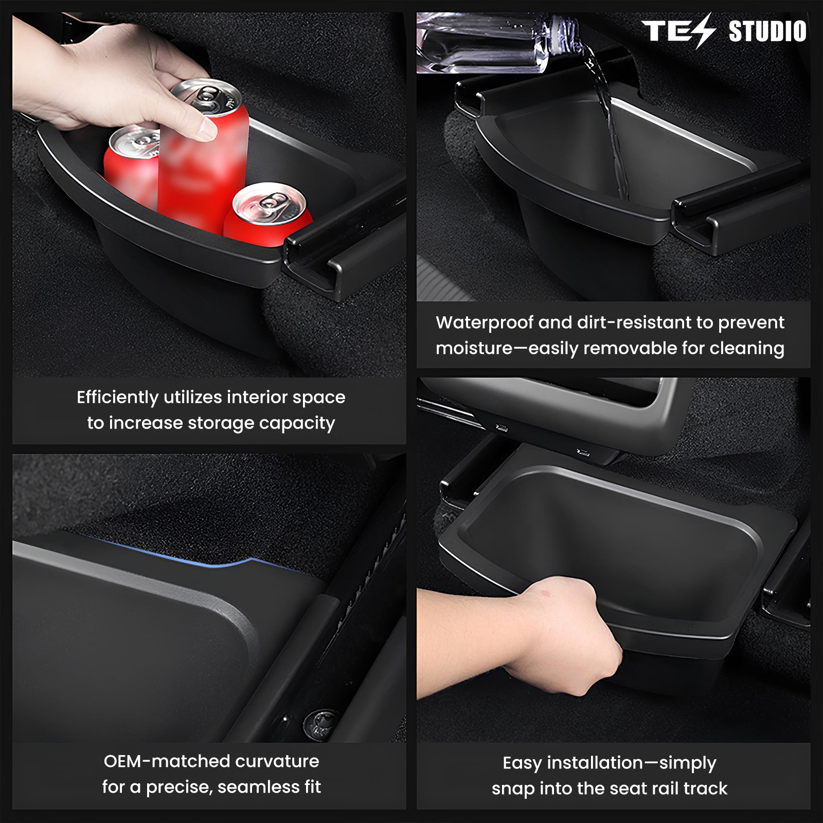 Tesla Model Y Juniper Rear Center Console Organizer Tray 2nd Row Seat Organizer Container Tesstudio?