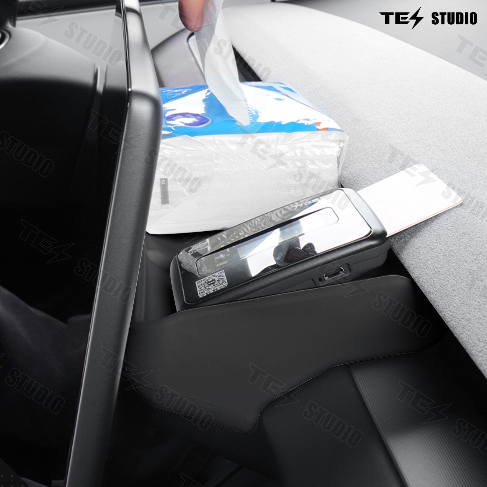 Model 3 Highland Hidden Central Control Screen Lower Storage Box Organizer Behind Screen ETC Storage Box Tesstudio?