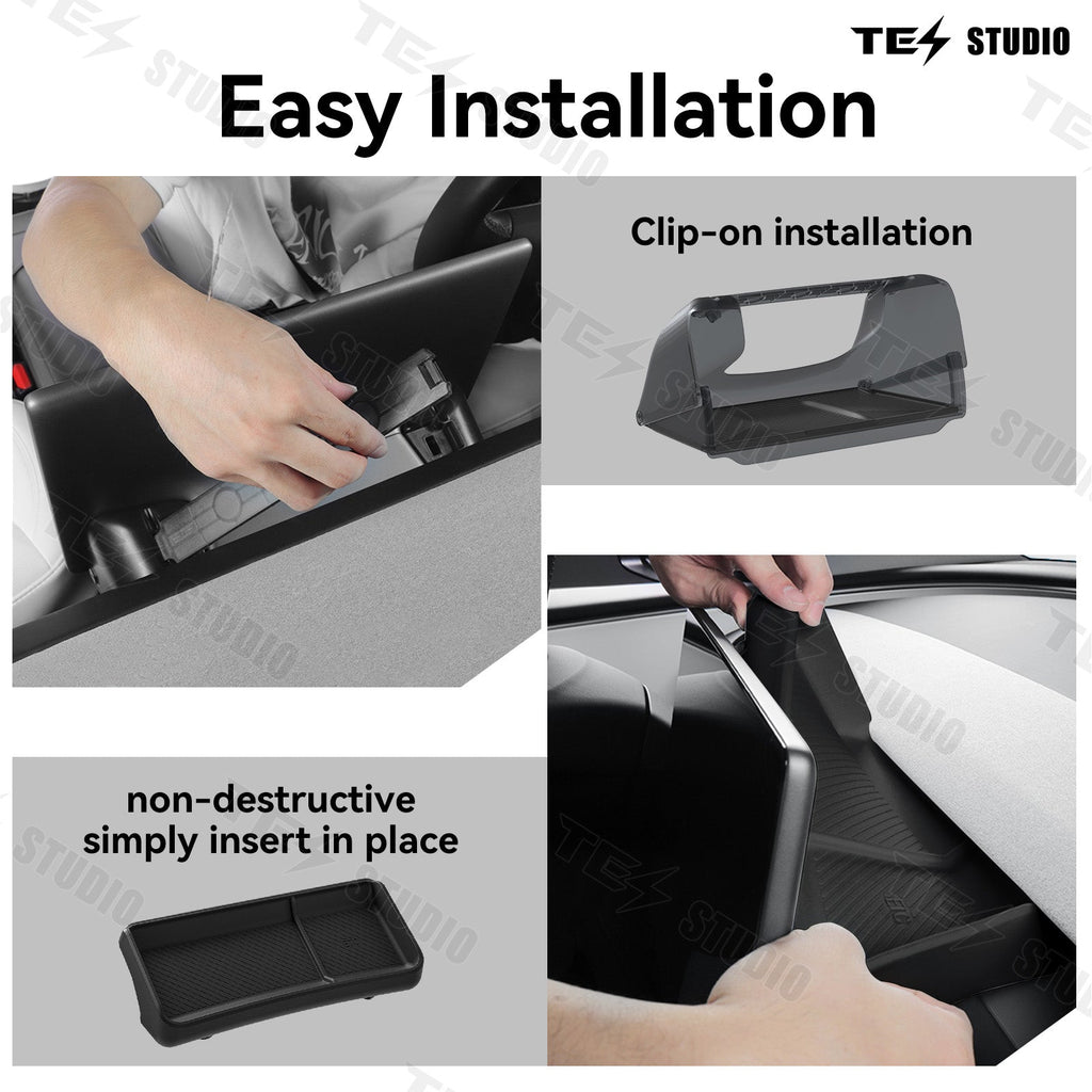 Model 3 Highland Hidden Central Control Screen Lower Storage Box Organizer Behind Screen ETC Storage Box Tesstudio?