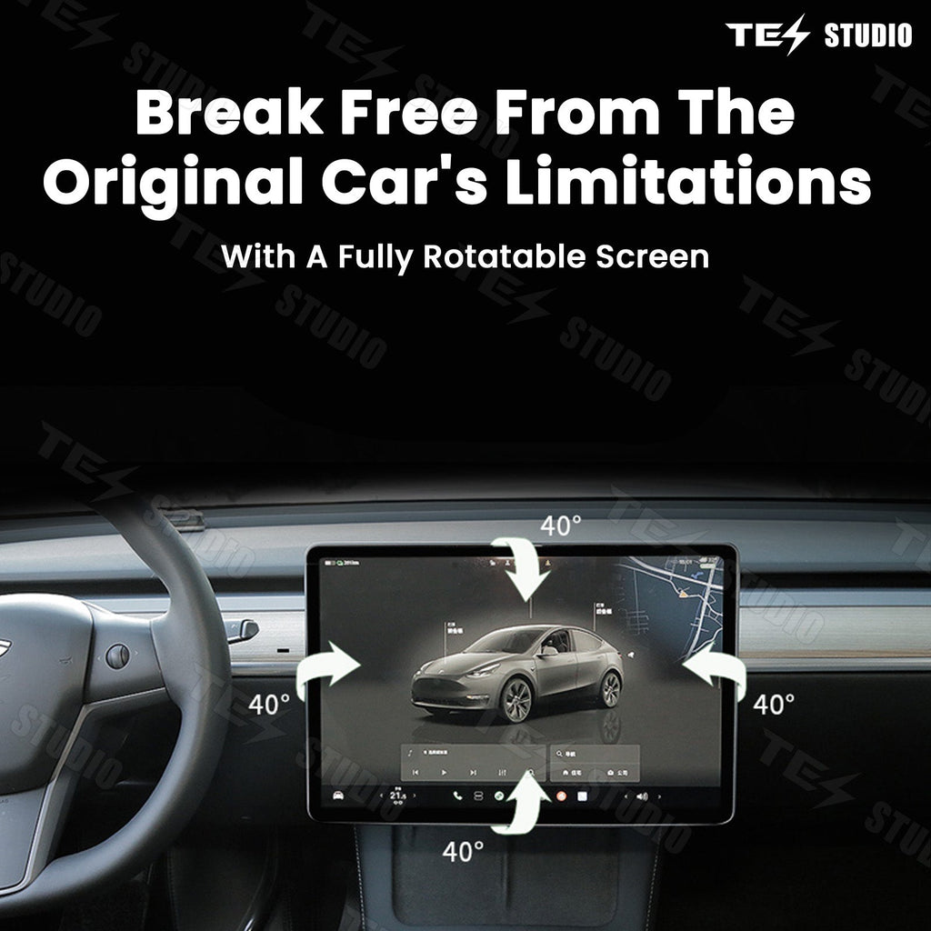 Swivel Mount Kit Center Screen Rotating Holder New Upgraded V2 & V3 Version For Tesla Model 3/Y/3 Highland Model Y Juniper