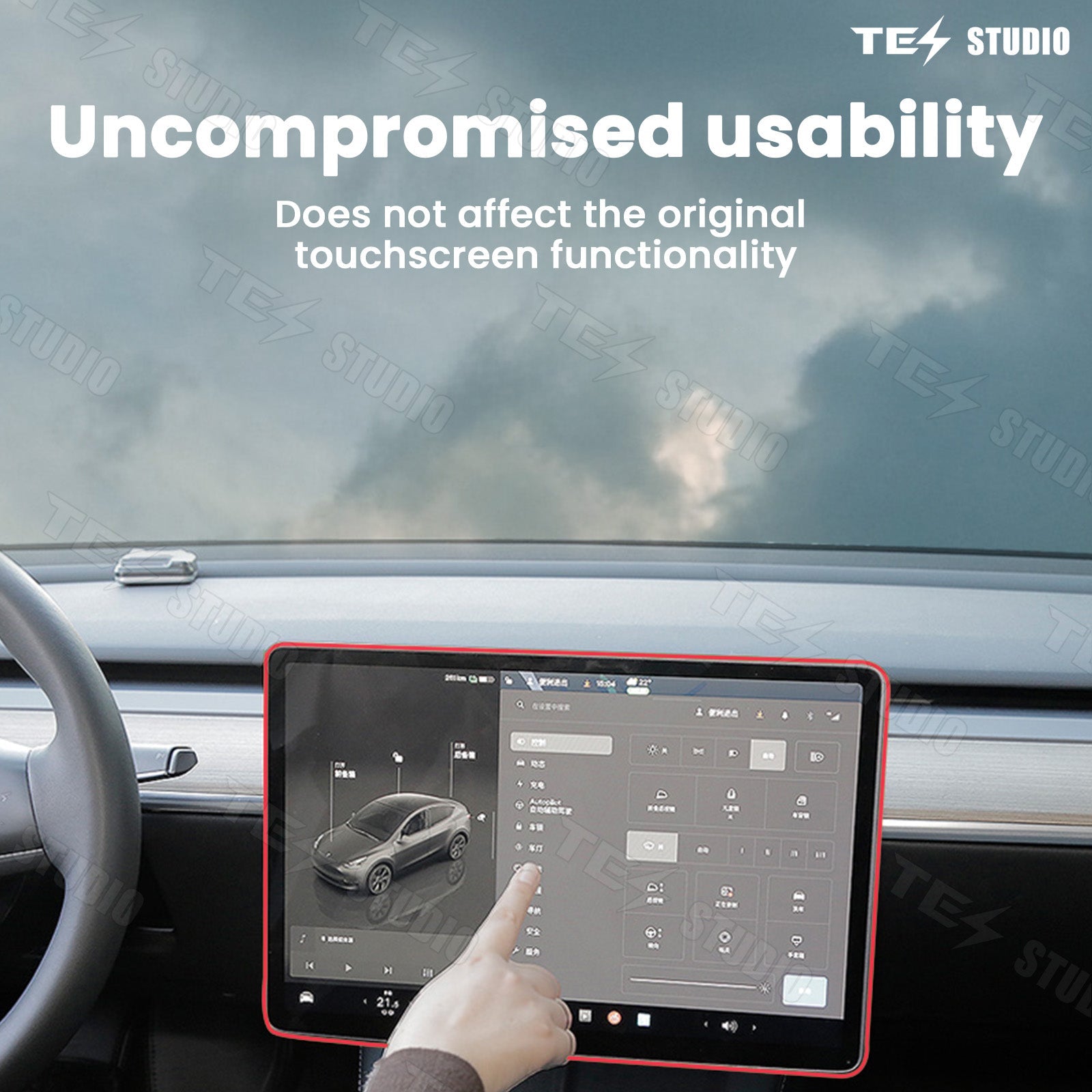 Tesla Model 3/Y/3 Highland Dashboard Swivel Mount Kit Center Tesla Swivel Mount Screen Rotating Holder Kit Swivel Bracket Tesstudio?