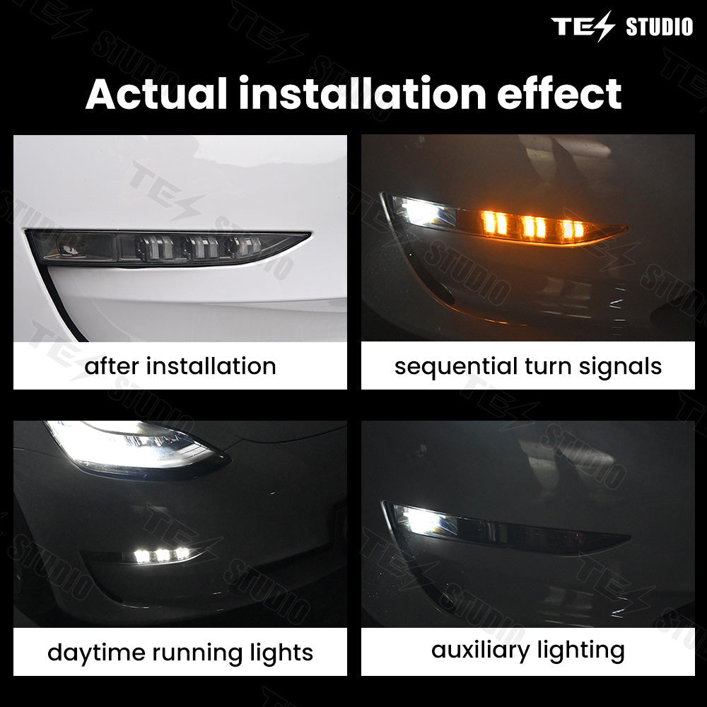 Model 3&Y Front Fog Light Driving Steering LED with Turn Assist Tesstudio?
