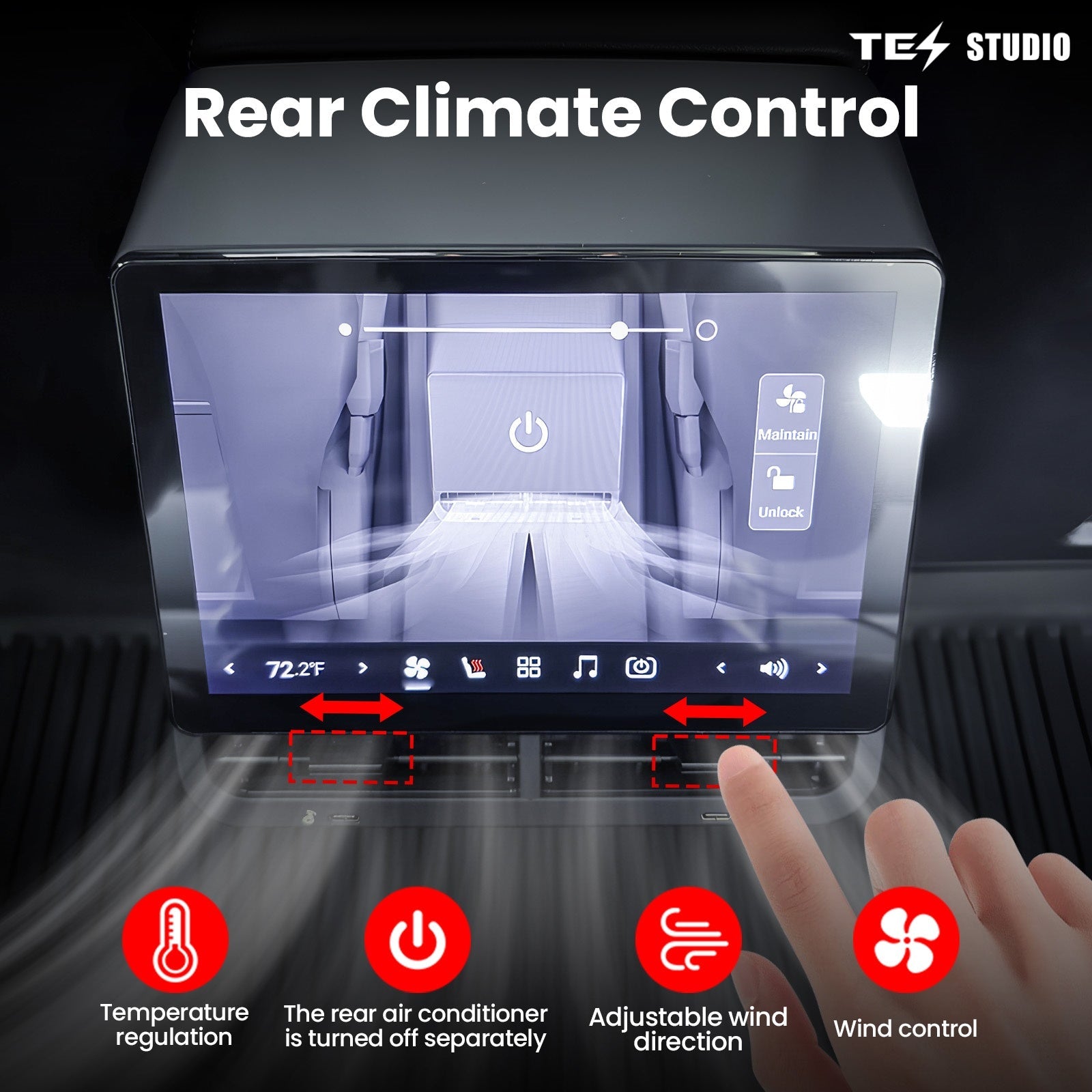 Tesla Model 3/Y R89 Rear Display Screen Rear Entertainment Display Tesstudio?