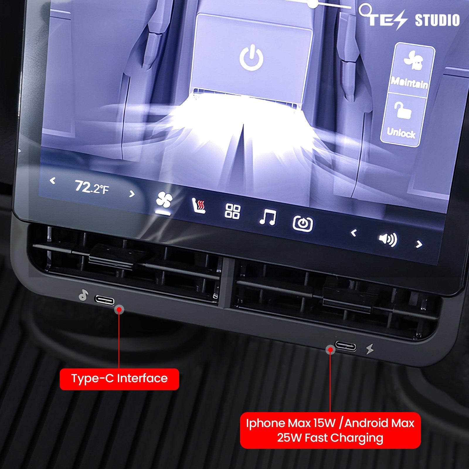 Tesla Model 3/Y R89 Rear Display Screen Rear Entertainment Display Tesstudio?