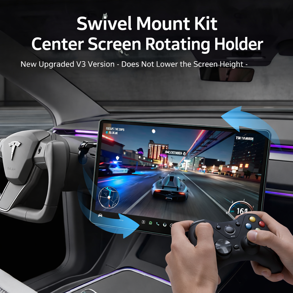 Model 3 Center Screen Swivel Mount V3 ¨C Rotating Display Holder, Original Screen Height (RHD)