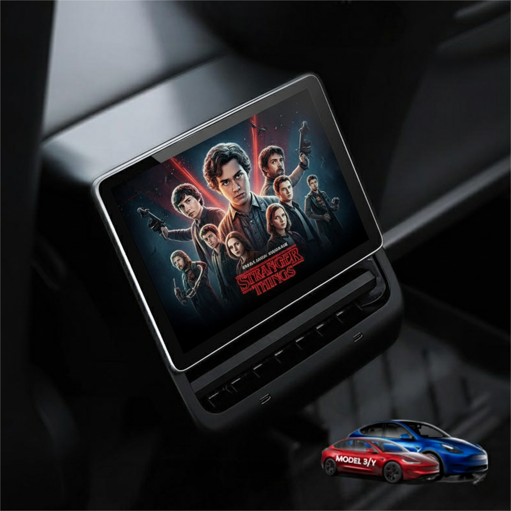 Tesstudio Model 3/Y 8 Inch Smart IPS Display HD Video R8 Plus Rear Entertainment Screen for Tesla