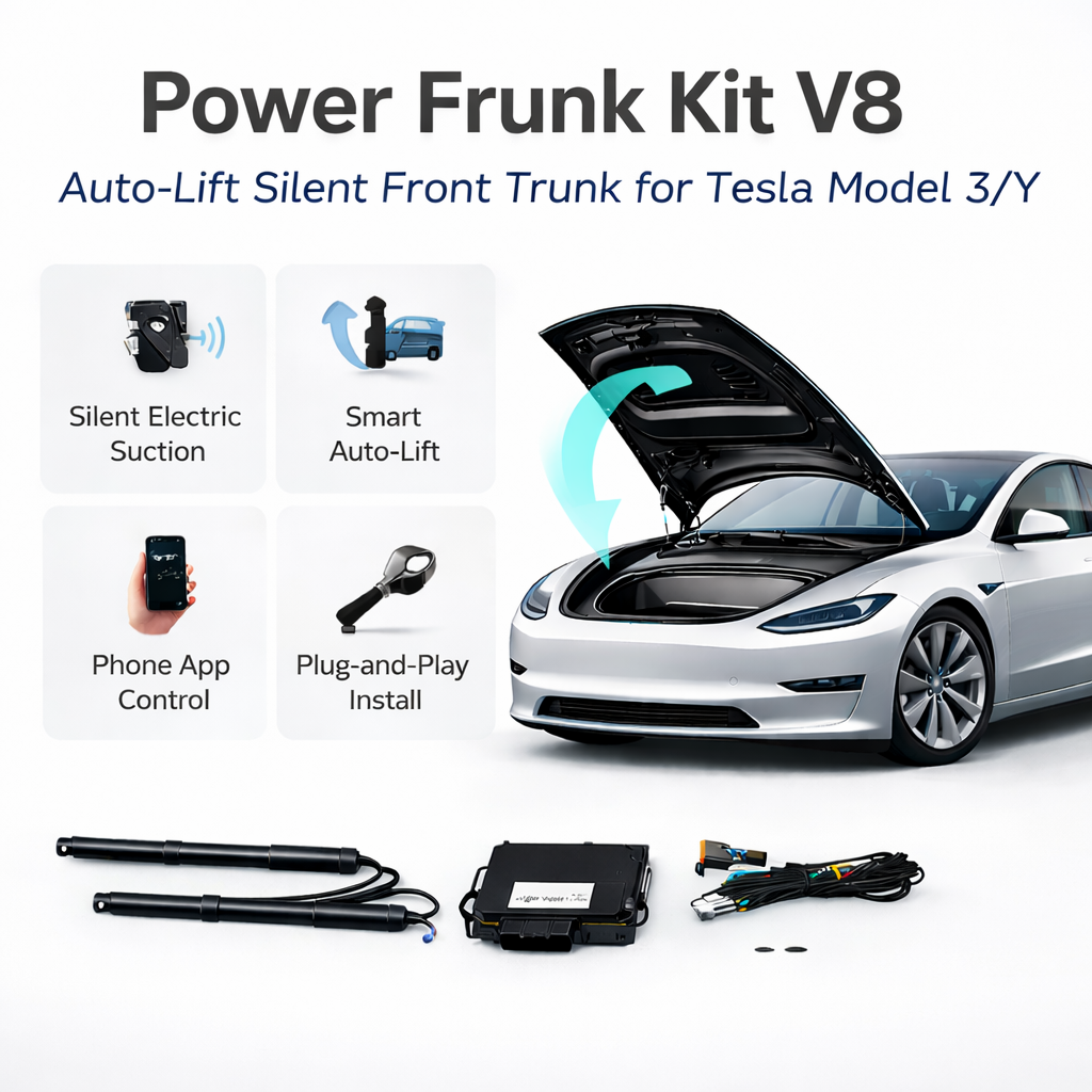 Tesstudio Power Frunk Kit V8 ¨C Auto-Lift Silent Front Trunk for Tesla Model 3/Y