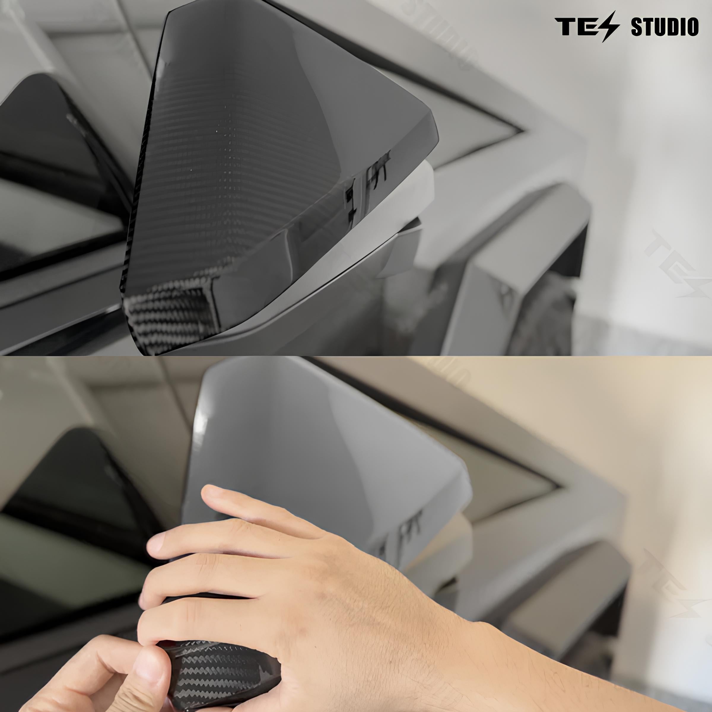 Real Carbon Fiber Side View Mirror Caps for Tesla Cybertruck Exterior Accessories 2PCS