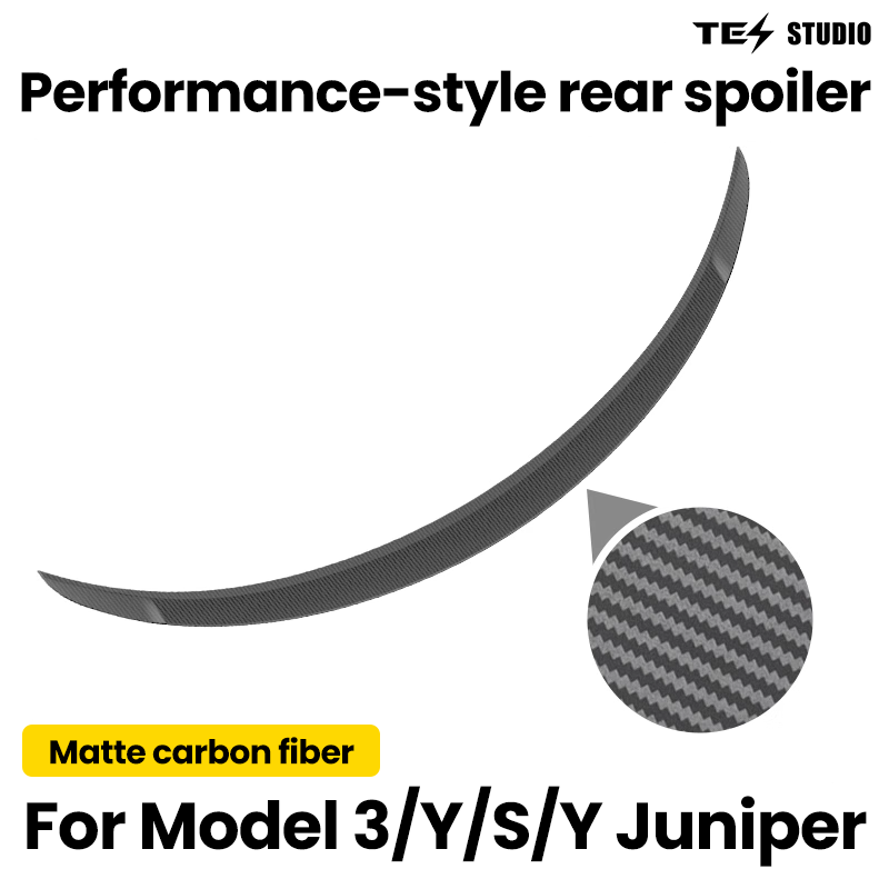 Real Carbon Fiber Tail Spoiler Wing For Tesla Model 3/Y/S  Model Y Juniper