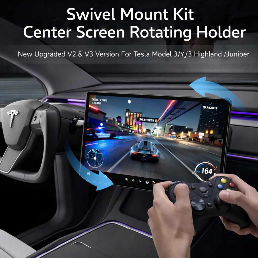 センターディスプレイ用回転マウントキット アップグレード版 V2 & V3 テスラ モデル3/Y/3 ハイランド モデルY ジュニパー対応