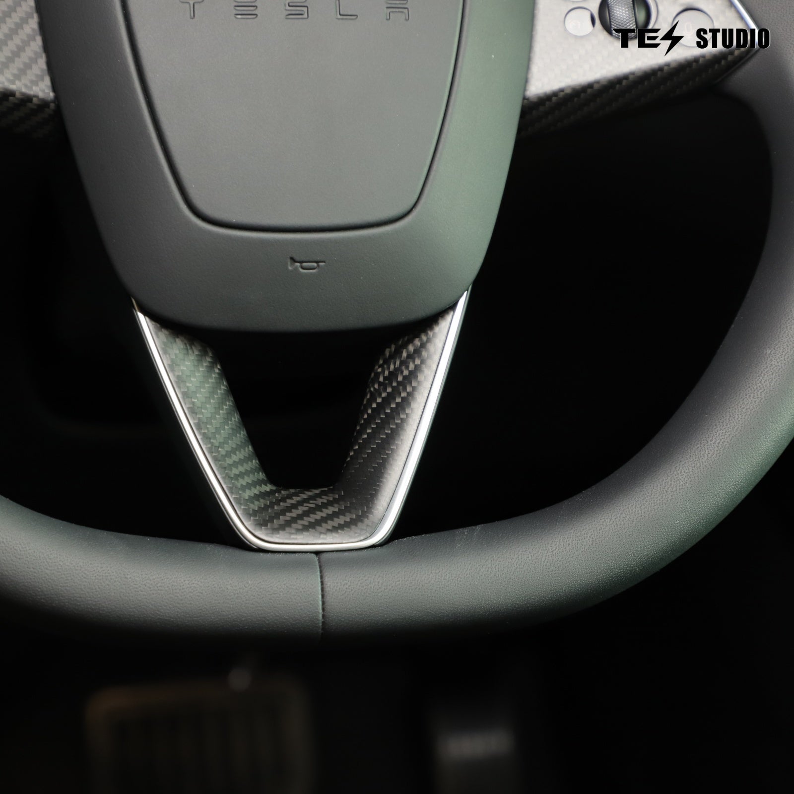 Tesla Accessories Model 3 Highland Steering Wheel Trim Cover Real Carbon Fiber Model 3 Highland Interior Accessories Tesstudio?