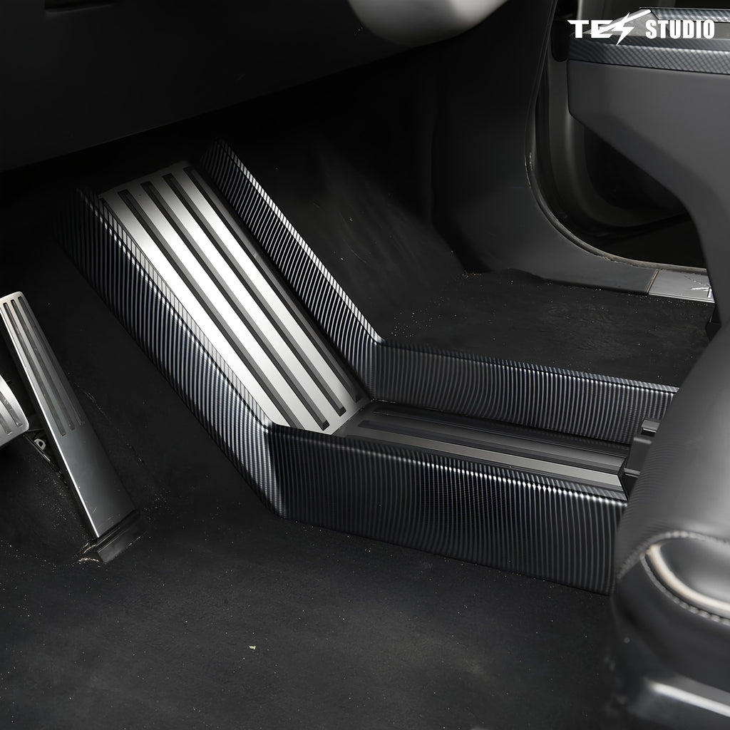테슬라 사이버트럭 액세서리용 하부 센터 콘솔 사이드 트림 커버 (카본 파이버 패턴 ABS)